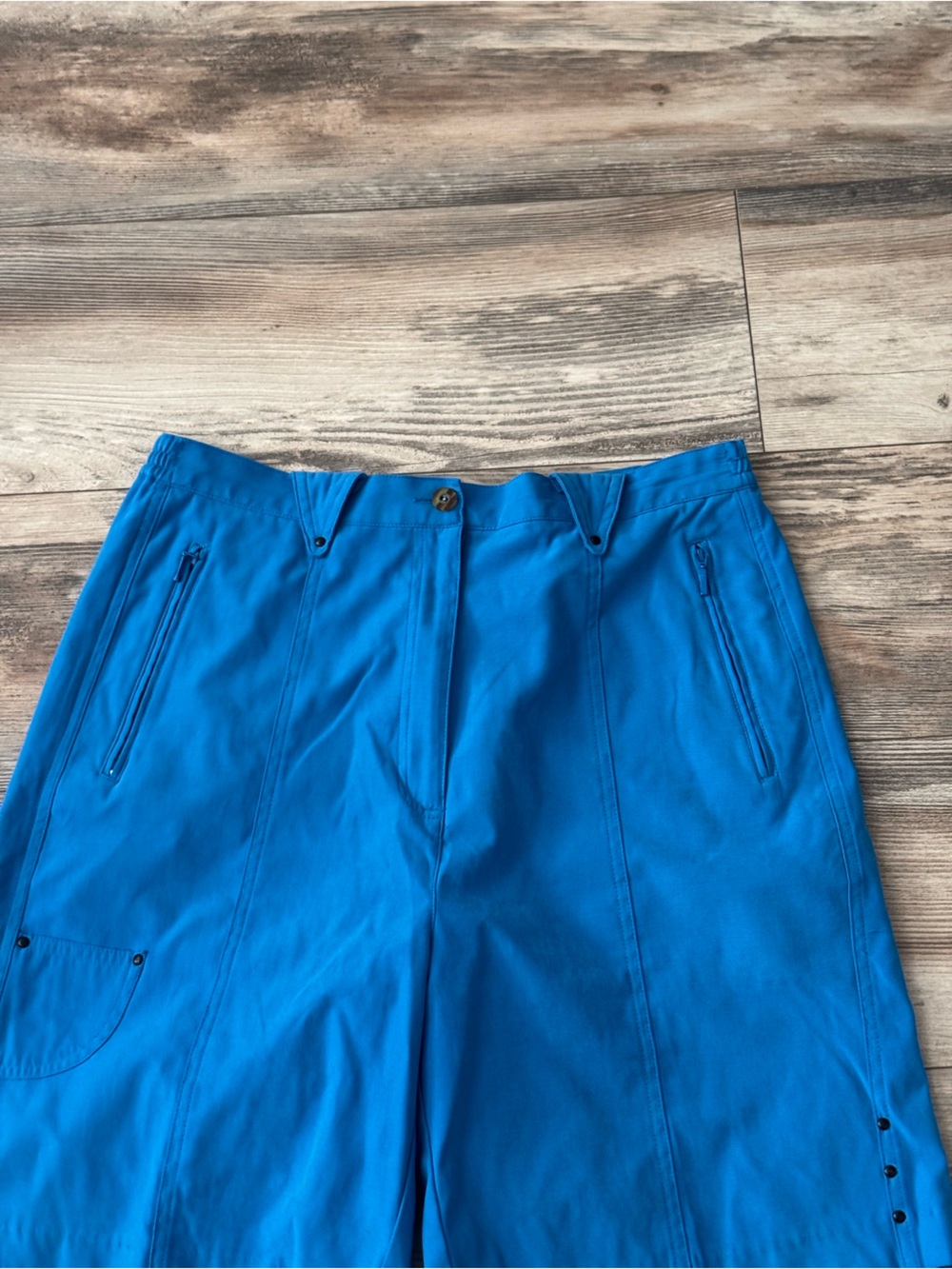Jamie Sadock Bermuda Golf Shorts Size 12 Turquoise Blue Pockets High Waist